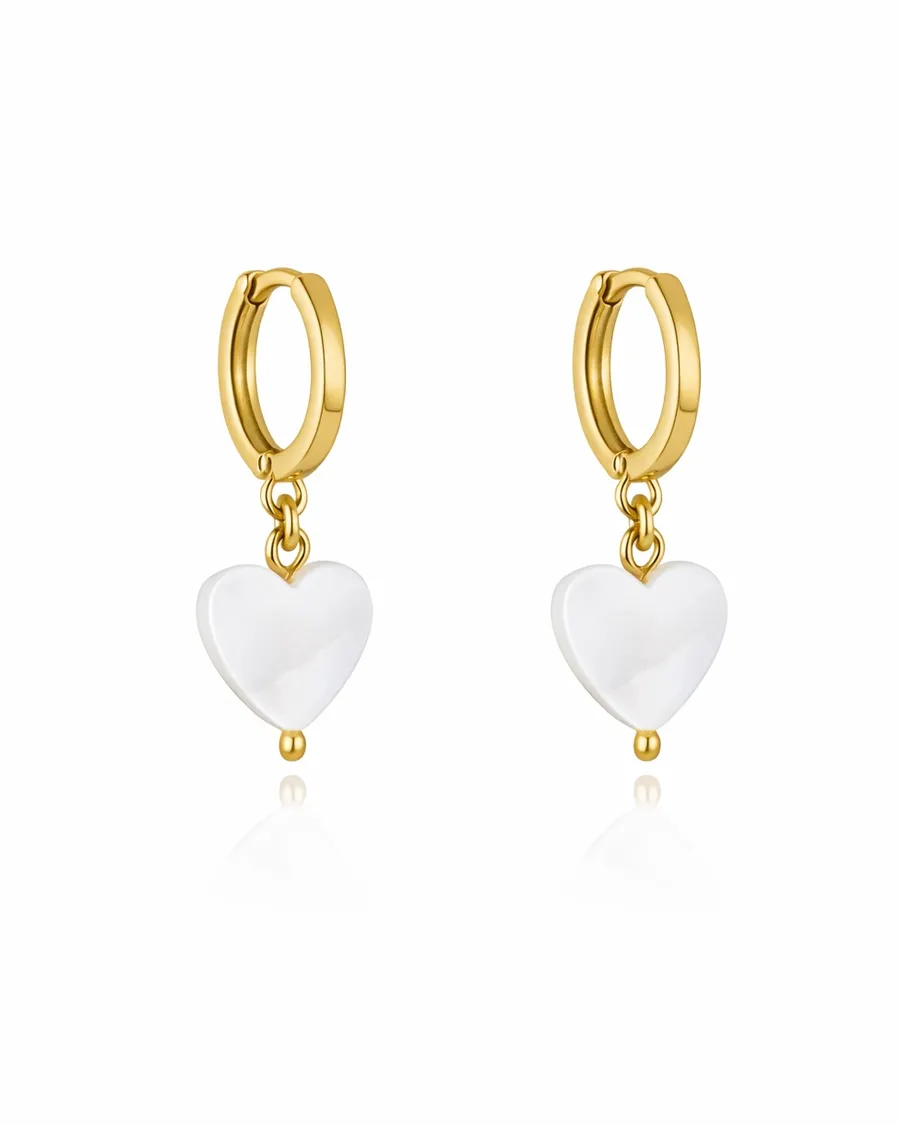 Сет “Gold Vita” - Медсплав, Річкові Перлини, Перламутрові Серця - арт. 5537127053 - Le'Perle - фото 3