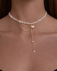 Кольє "Fabulous Chic" - Медсплав, Ювелірне скло - арт. LE-1768823128676 - Le'Perle - мініатюра 1