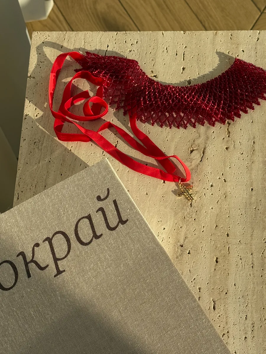 Силянка "Доля Християн" - Стрічка атласна, Медсплав, Японський Бісер, Фіаніт - арт. LE-1768861896183 - Le'Perle - фото 4
