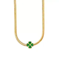 Кольє "Green Clover" - Медсплав - арт. 2663615215 - Le'Perle - мініатюра 1