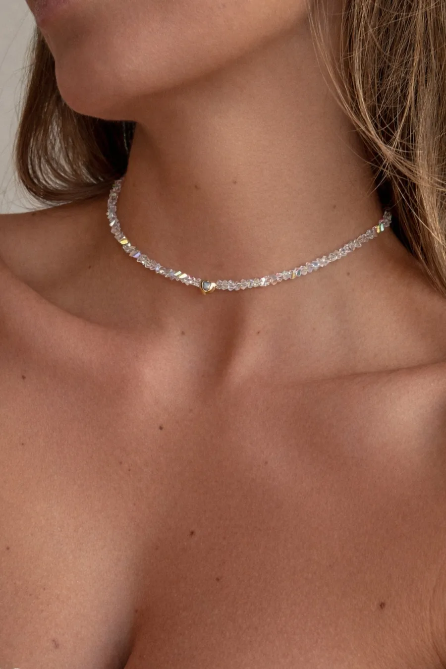 Кольє "Shiny Chic" - Медсплав, Ювелірне скло - арт. LE-1768673091111 - Le'Perle - фото 4