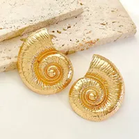 Сережки "Gold Shell" - Медсплав - арт. 2973399475 - Le'Perle - мініатюра 4