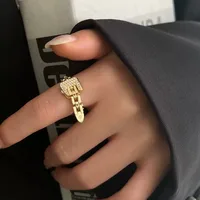 Каблучка "Gold Belt" - Медсплав - арт. 8360109176 - Le'Perle - мініатюра 2