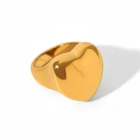 Каблучка "Gold Heart" - Медсплав - арт. 1615494793 - Le'Perle - мініатюра 1