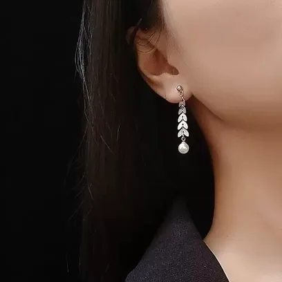 Сережки "Steel Колосок"