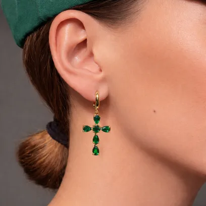 Моно Сережка “Смарагдове Небо”