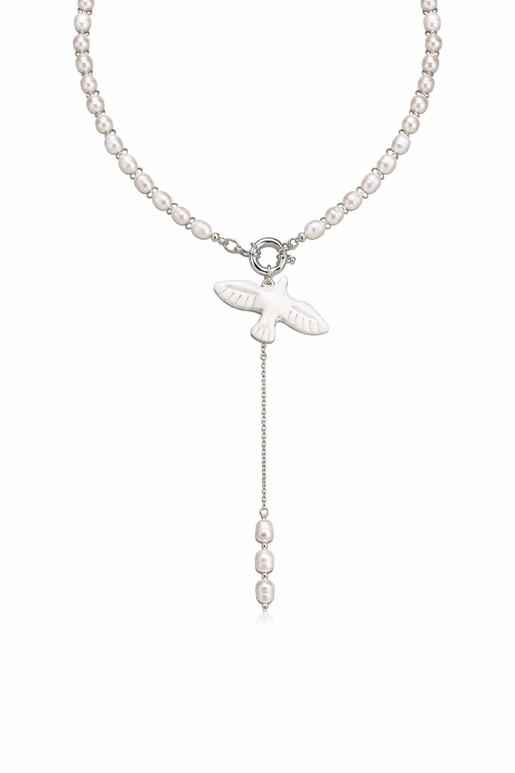 Кольє "Steel Pearl Горлиця"