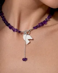 Кольє "Amethyst Горлиця" - Медсплав, Аметист Крихта, Полімерна глина - арт. 5397997527 - Le'Perle - мініатюра 1