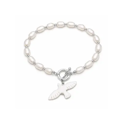 Браслет "Steel Pearl Горлиця"