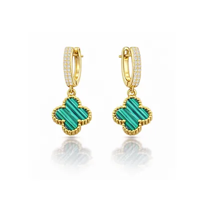 Сережки "Green Lilly"