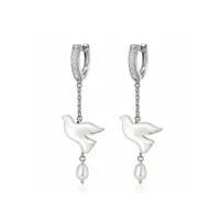 Сережки "Silver Горлиця" - Медсплав, Полімерна глина - арт. 4973406847 - Le'Perle - мініатюра 1