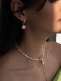 Сережки "Glow Clover" - Медсплав - арт. 9026944190 - Le'Perle - мініатюра 3