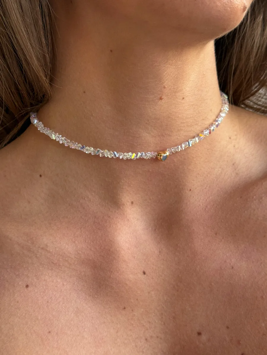 Кольє "Shiny Chic" - Медсплав, Ювелірне скло - арт. LE-1768673091111 - Le'Perle - фото 1