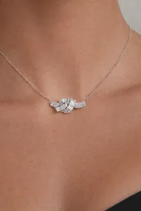Кольє "Crystal Bow" - Медсплав, Циркон - арт. LE-1770039162951 - Le'Perle - мініатюра 4