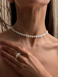 Кольє "Lovely heart" - Медсплав - арт. 4240889260 - Le'Perle - мініатюра 3