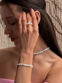 Каблучка "Pearl Heart" - Перламутрові Серця - арт. 7090220910 - Le'Perle - мініатюра 4
