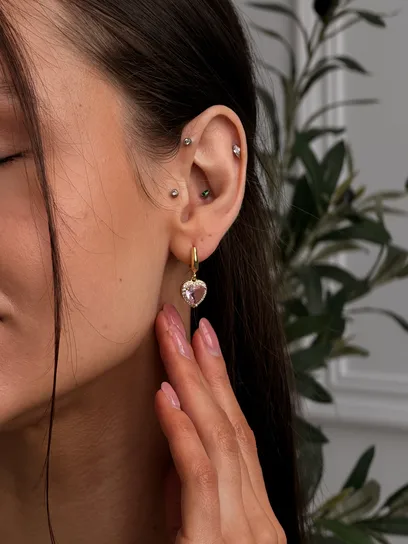 Сережки "Pinky Heart"
