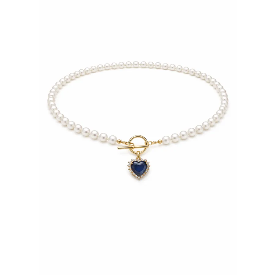 Кольє "Premium Heart" - Медсплав, Річкові Перлини - арт. 9262528888 - Le'Perle - фото 2