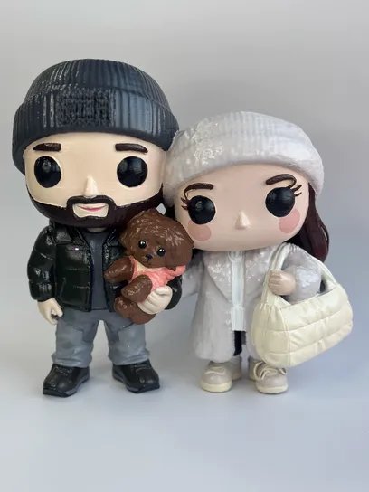 Фігурка 3D по фото "Пара з твариною"