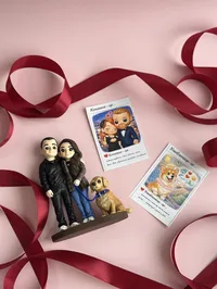 Фігурка 3D по фото "Пара з твариною" - Пластик - арт. LE-1775040986551 - Le'Perle - мініатюра 6