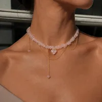Кольє “Pinky Lovely” - Кварц Крихта - арт. 1563084622 - Le'Perle - мініатюра 1