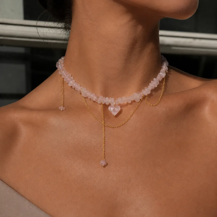 Кольє “Pinky Lovely” - Кварц Крихта - арт. 1563084622 - Le'Perle - фото 1