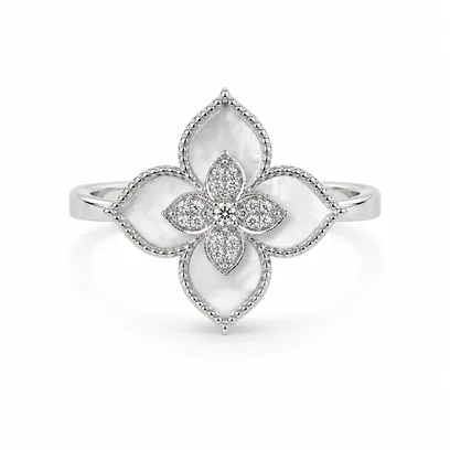 Каблучка Pearl Flower - арт. LE-1784130250786 - Le'Perle