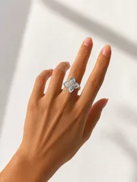 Каблучка Pearl Flower - Медсплав - арт. LE-1784130250786 - Le'Perle - мініатюра 2