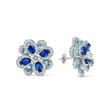 Сережки "Blue Jose" - арт. LE-1785483110448 - Le'Perle