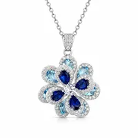 Кольє "Blue Jose" - Медсплав - арт. LE-1785435576542 - Le'Perle - мініатюра 2