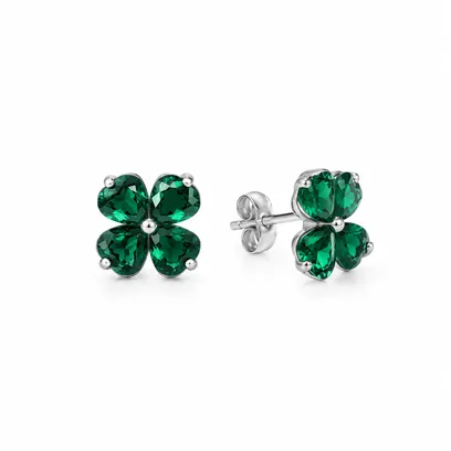 Сережки "Green Flower" - арт. 4857740556 - Le'Perle