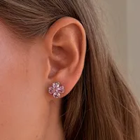 Сережки "Rose Flower" - Срібне Покриття - арт. 8997273062 - Le'Perle - мініатюра 2