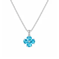 Кольє "Blue Flower" - Медсплав, Циркон - арт. LE-1788692197772 - Le'Perle - мініатюра 1