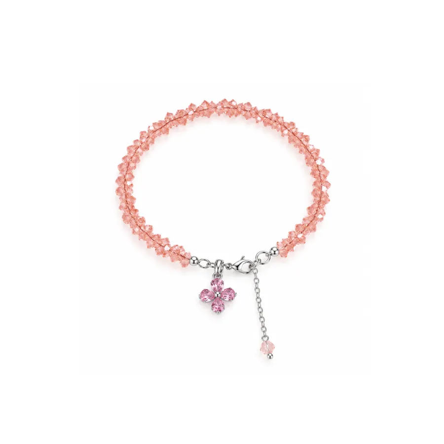 Браслет "Kvitka Lilly" - Медсплав, Ювелірне скло, Циркон - арт. LE-1788700247736 - Le'Perle - фото 2