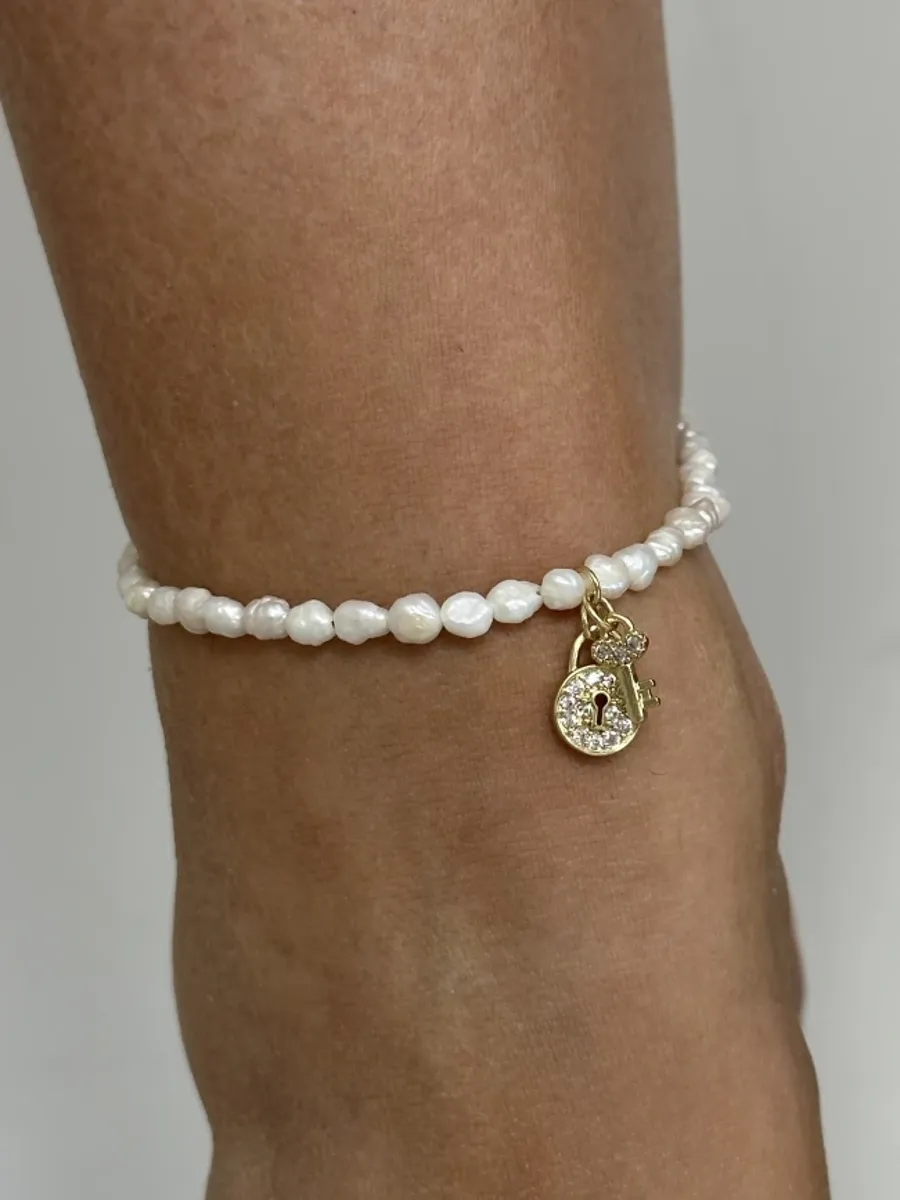 Анклет "Pearl Lock" - Річкові Перлини - арт. 9213970504 - Le'Perle - фото 1