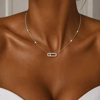 Кольє "Kristina" - Медсплав, Фіаніт, Циркон - арт. LE-1785150266909 - Le'Perle - мініатюра 1