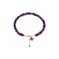 Кольє "Purple Clover" - Медсплав, Аметист Крихта - арт. 2956021297 - Le'Perle - мініатюра 2