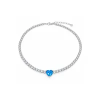 Кольє"Blue Dot" - Медсплав, Фіаніт, Циркон - арт. LE-1792053252106 - Le'Perle - мініатюра 1