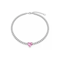 Кольє "Pink Dot"  - Медсплав, Фіаніт, Циркон - арт. LE-1792053548354 - Le'Perle - мініатюра 2