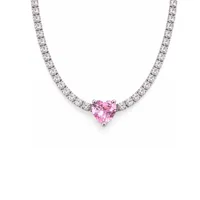 Кольє "Pink Dot"  - Медсплав, Фіаніт, Циркон - арт. LE-1792053548354 - Le'Perle - мініатюра 3