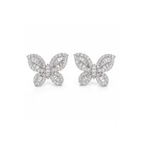 Сережки "Crystal Fly" - Медсплав, Фіаніт, Циркон - арт. LE-1792054039370 - Le'Perle - мініатюра 1