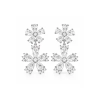 Сережки "Duo Flora" - Медсплав, Фіаніт, Циркон - арт. LE-1792054974215 - Le'Perle - мініатюра 1