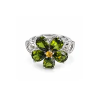 Каблучка "Green Petal"  - Медсплав, Фіаніт, Циркон - арт. LE-1792055568771 - Le'Perle - мініатюра 1