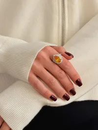 Каблучка “Yellow Princess” - Медсплав, Фіаніт, Циркон - арт. LE-1792745606201 - Le'Perle - мініатюра 2