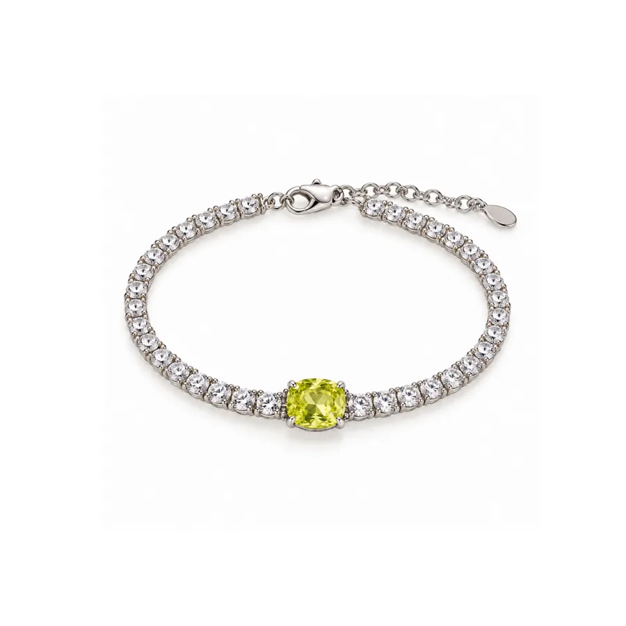 Браслет "Lime Crystal" - Медсплав, Фіаніт, Циркон - арт. LE-1792753814520 - Le'Perle - фото 1