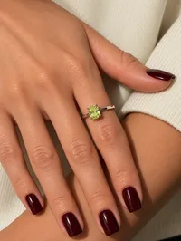 Каблучка "Lime Crystal" - Медсплав, Фіаніт, Циркон - арт. LE-1792759523674 - Le'Perle - мініатюра 1