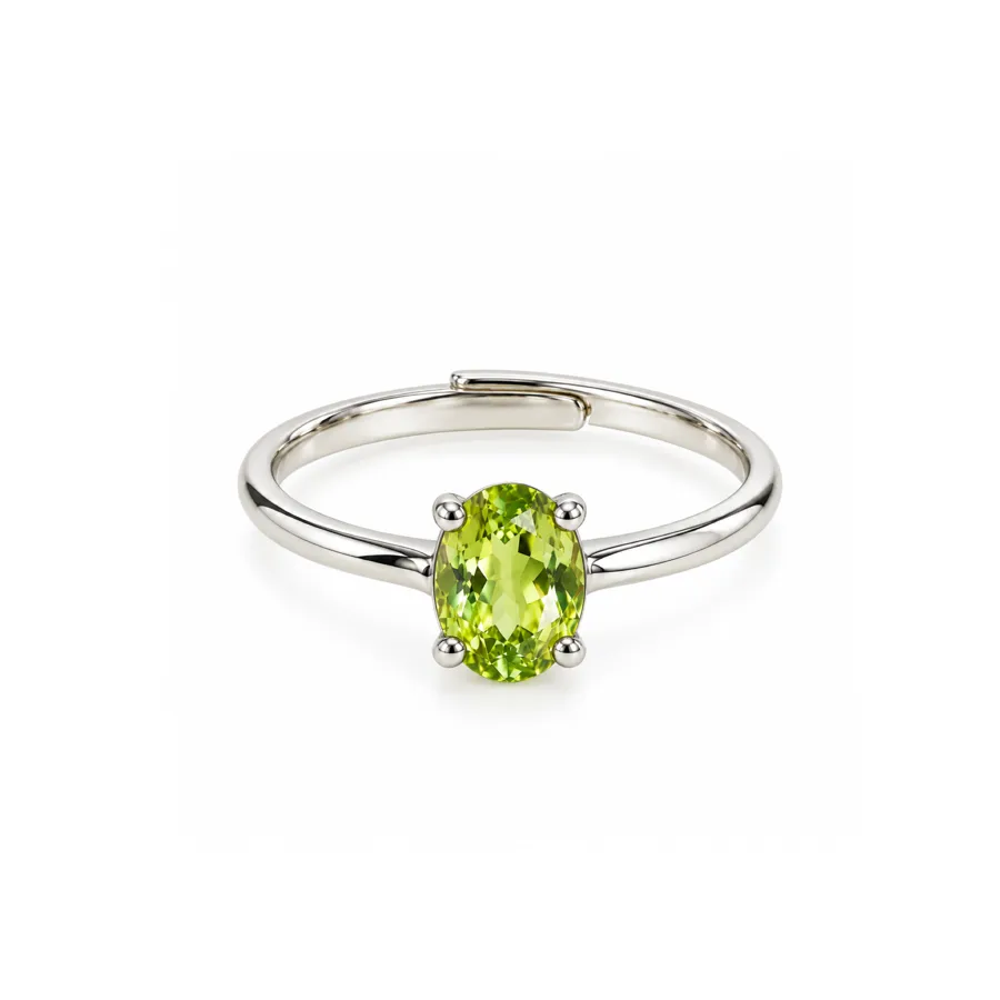 Каблучка "Lime Crystal" - Медсплав, Фіаніт, Циркон - арт. LE-1792759523674 - Le'Perle - фото 2