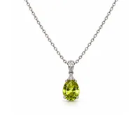 Кольє "Lime Crystal" - Медсплав, Фіаніт, Циркон - арт. LE-1792759831451 - Le'Perle - мініатюра 2