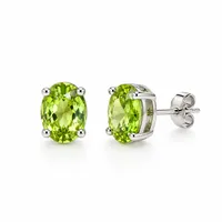 Сережки "Lime Crystal" - Медсплав, Фіаніт, Циркон - арт. LE-1792760010184 - Le'Perle - мініатюра 2