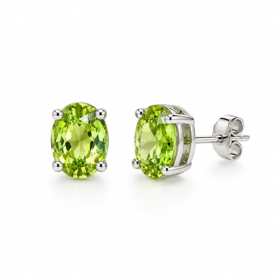 Сережки "Lime Crystal" - Медсплав, Фіаніт, Циркон - арт. LE-1792760010184 - Le'Perle - фото 2